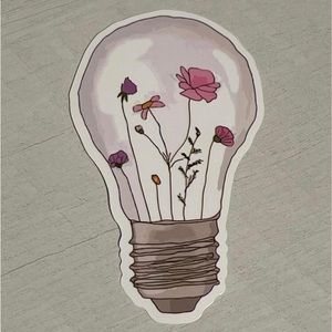 LIGHTBULB FLOWER STICKER